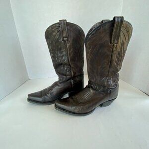 Caborca Handmade Black Leather Cowgirl Boots Sz 7